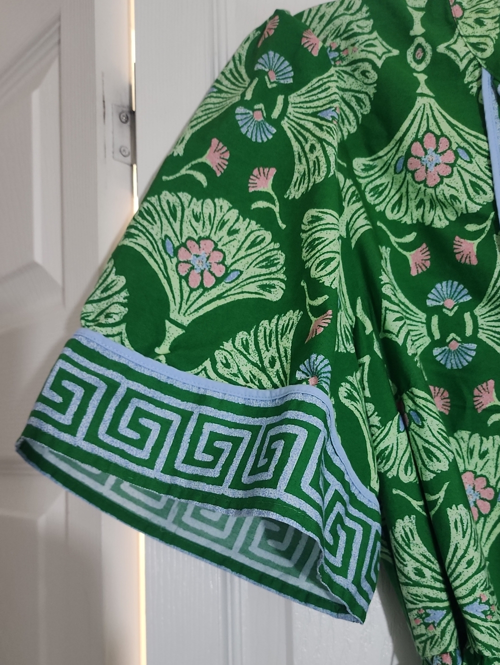 Crown And Ivy Green And Blue Print Dress Size L - Picture 5 of 12